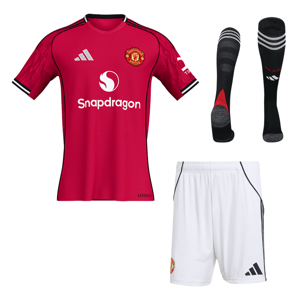 Manchester United Herren Heimtrikot Fan Version 3-teilig 2025/26