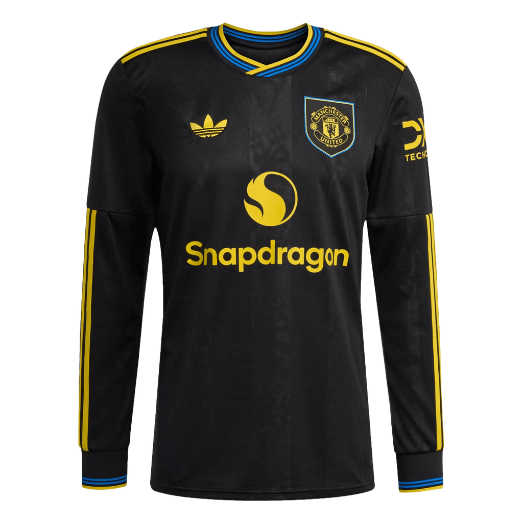 Manchester United Ausweichtrikot Langarm 2025/26 Fan-Version