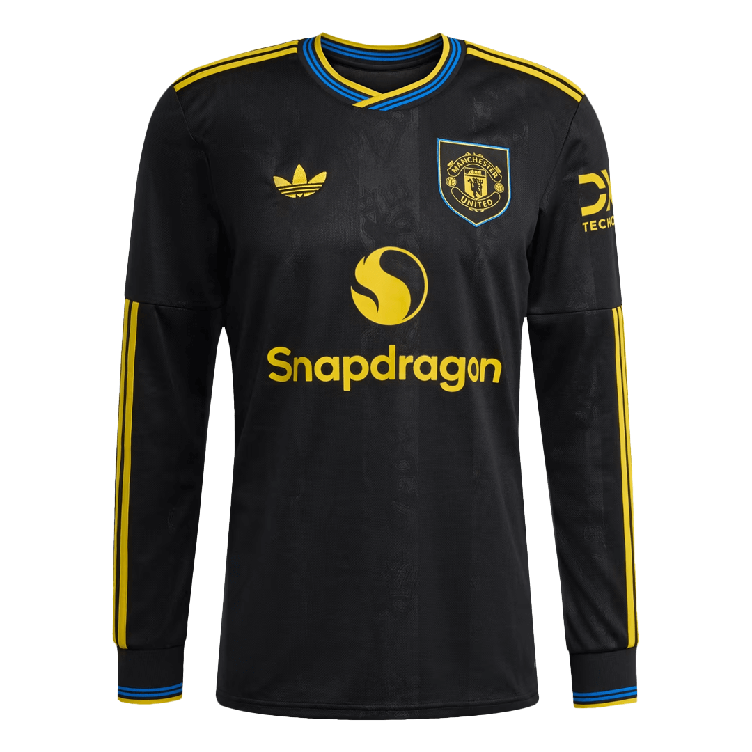 Manchester United Ausweichtrikot Langarm 2025/26 Fan-Version