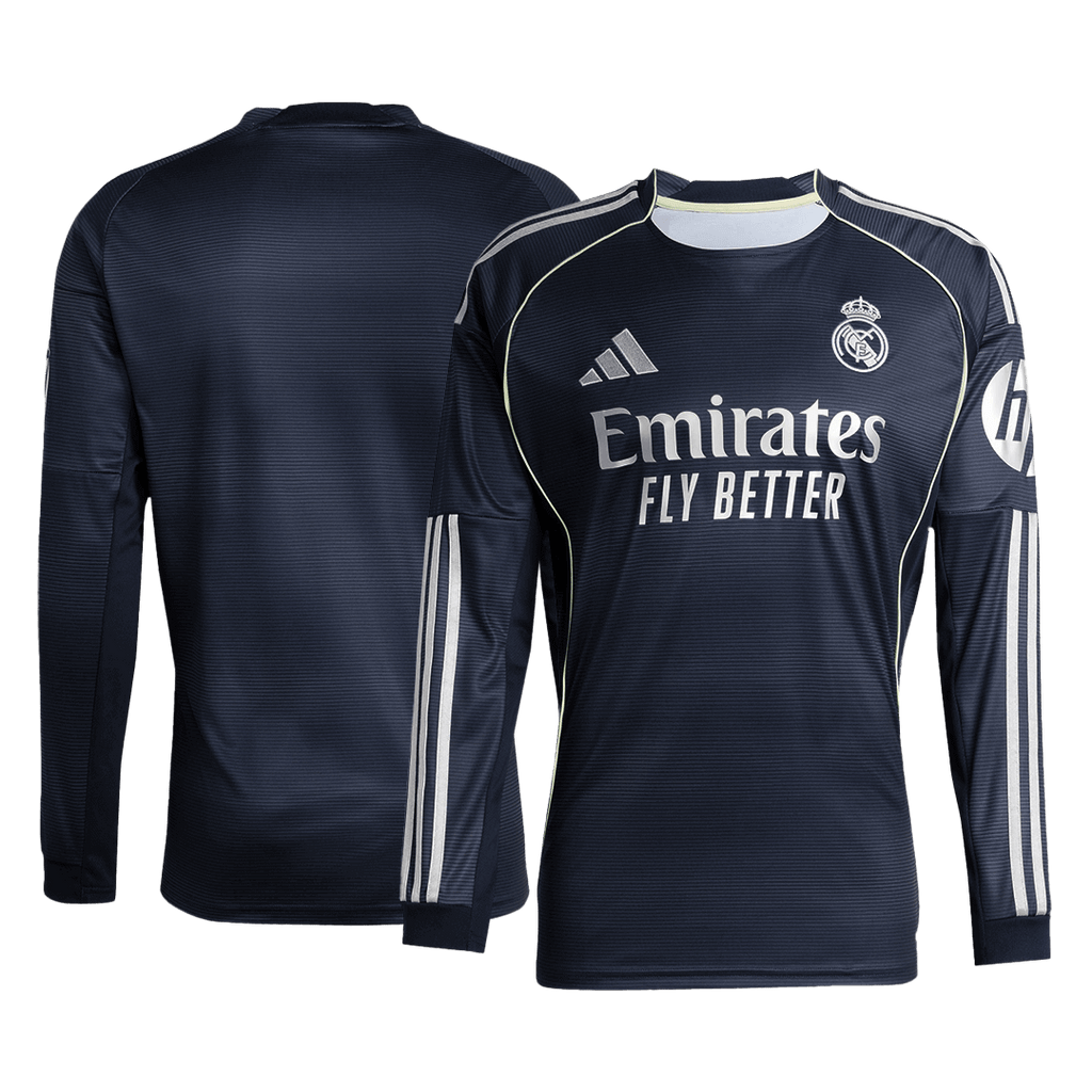 Real Madrid Auswärtstrikot Langarm 2025/26 Fan-Version