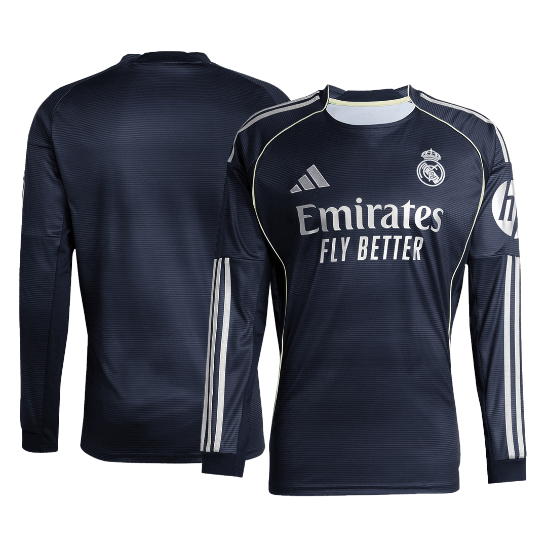 Real Madrid Auswärtstrikot Langarm 2025/26 Fan-Version