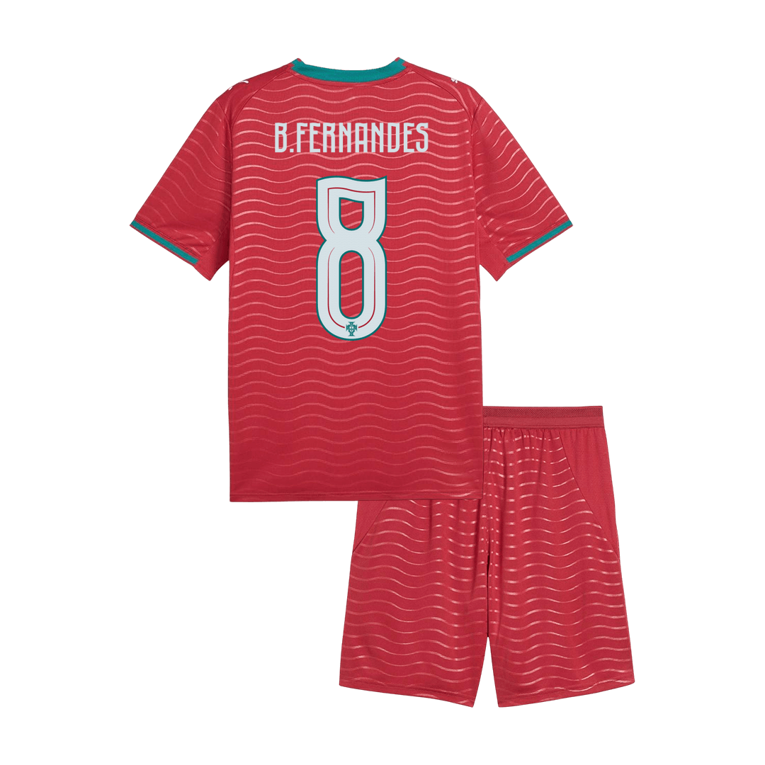 Portugal Kinder Heimtrikot 2-teilig Set 2026B. FERNANDES #8