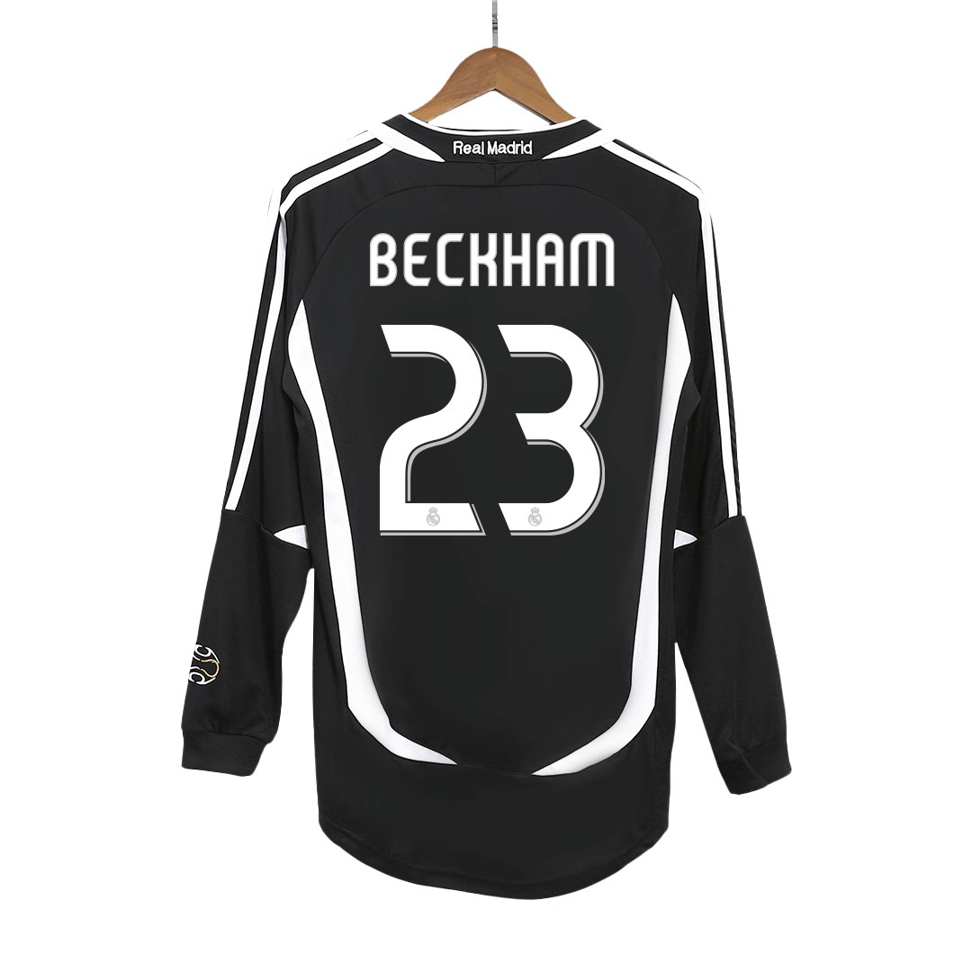Real Madrid Retro Auswärtstrikot Langarm 2006/07 BECKHAM #23