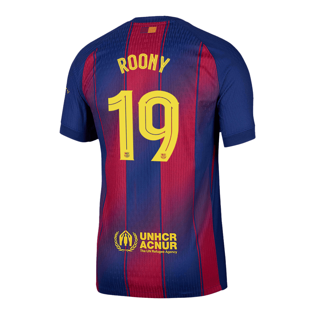 Barcelona Heimtrikot 2025/26 Spieler-Version ROONY #19 UCL