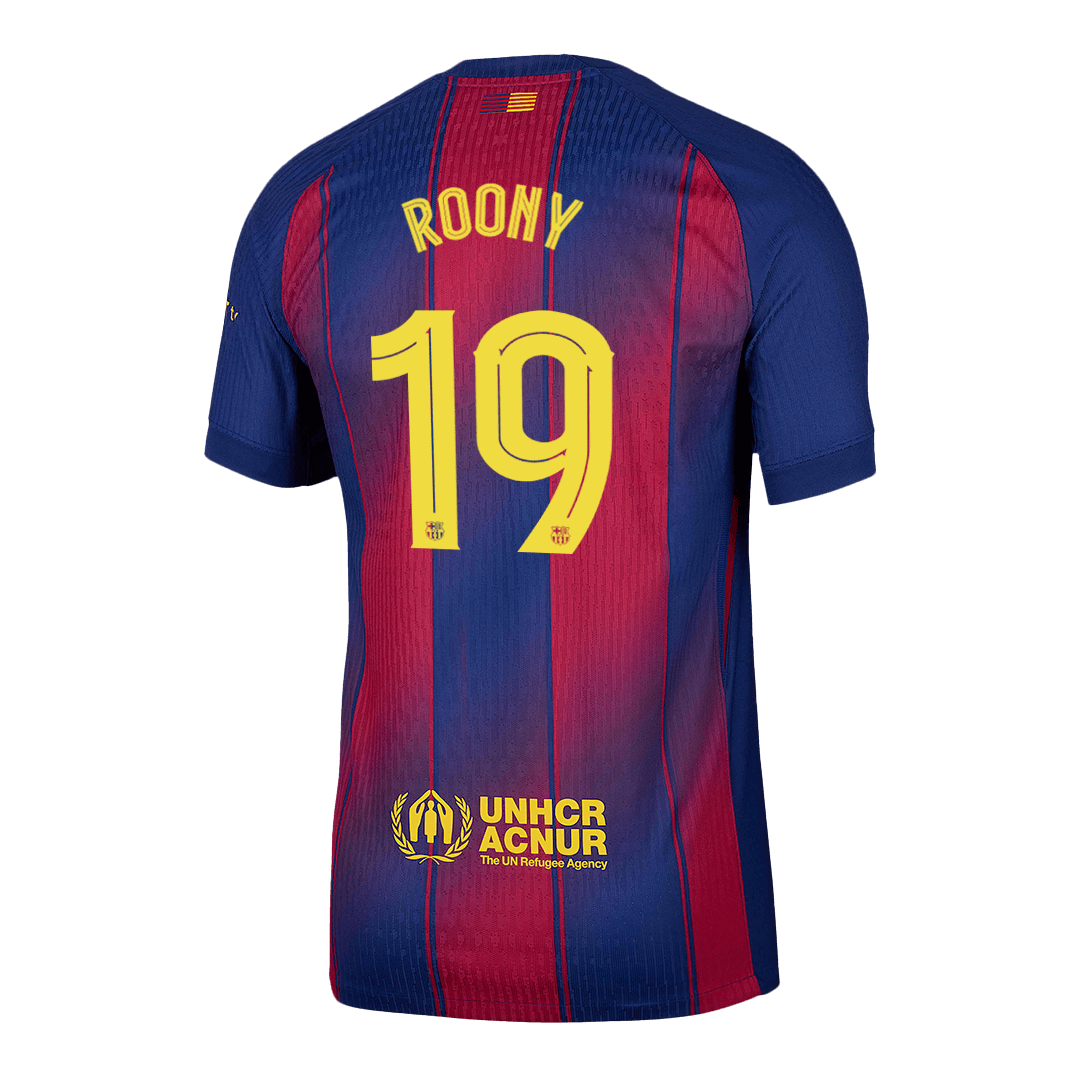 Barcelona Heimtrikot 2025/26 Spieler-Version ROONY #19 UCL