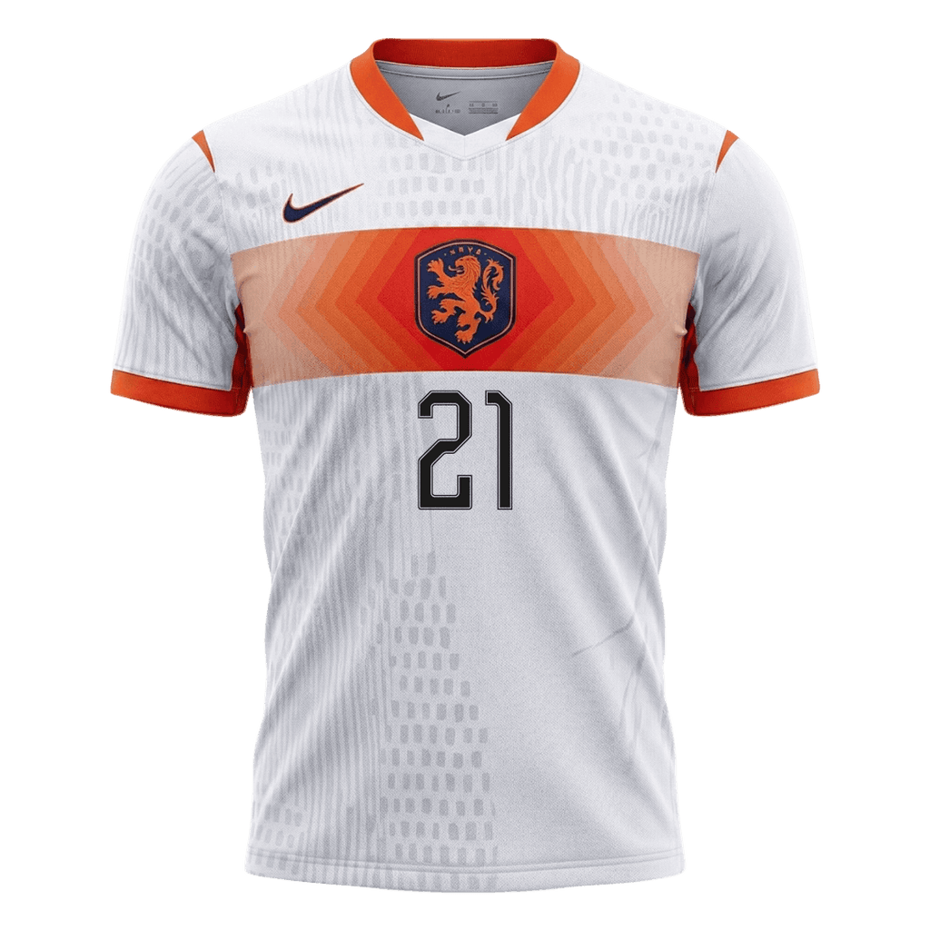 Netherlands Auswärtstrikot 2026 Spieler-Version F.DE JONG #21