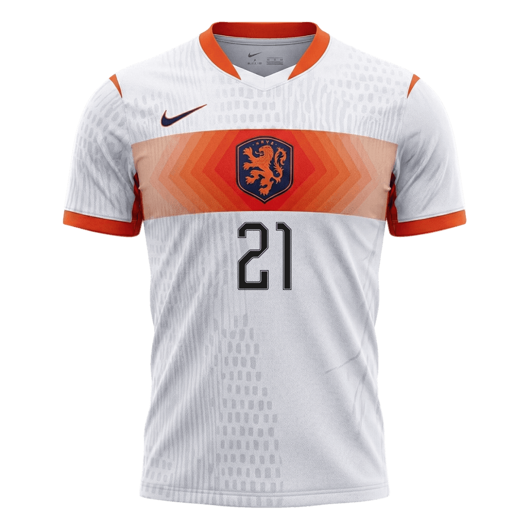 Netherlands Auswärtstrikot 2026 Spieler-Version F.DE JONG #21