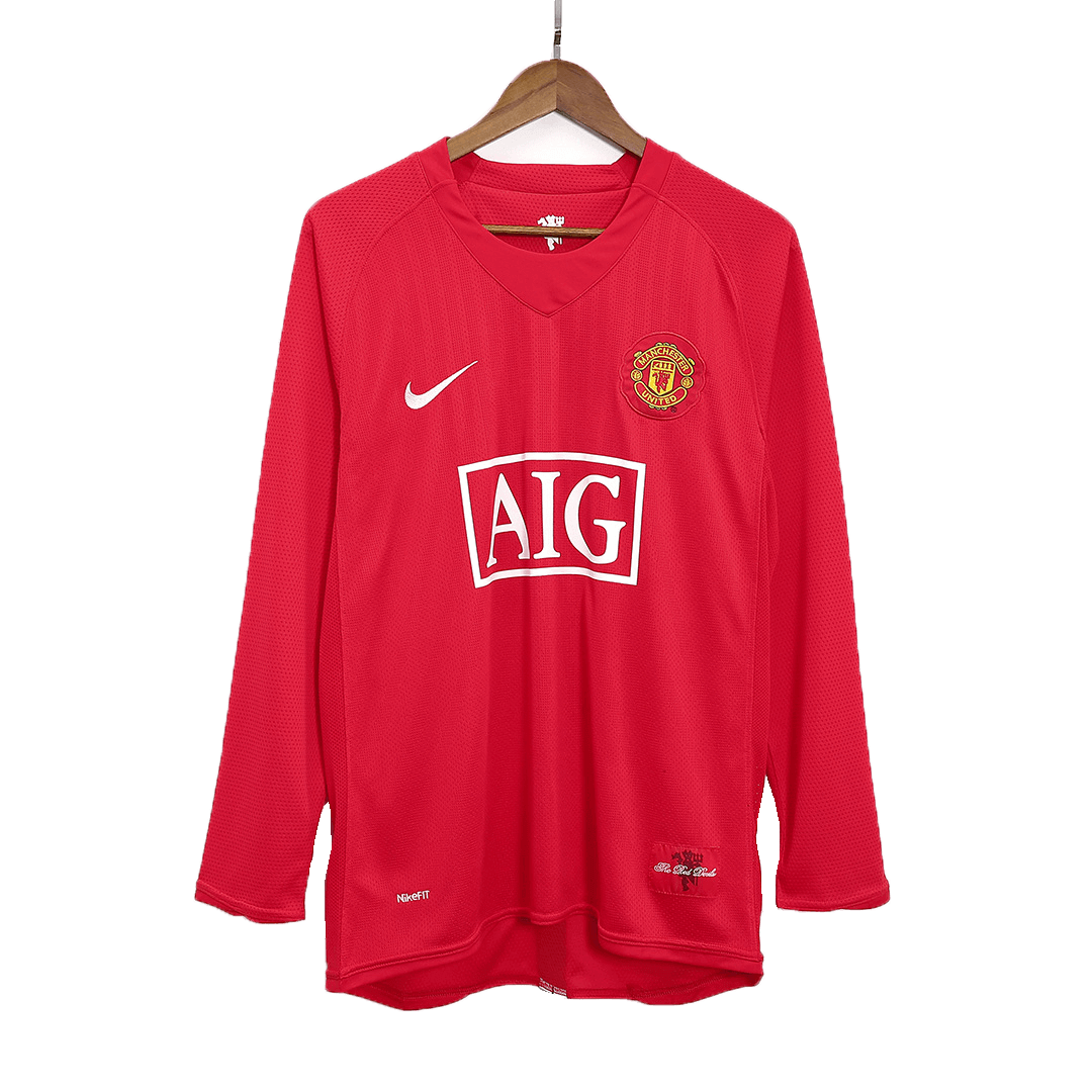 Manchester United Retro Heimtrikot Langarm 2007/08