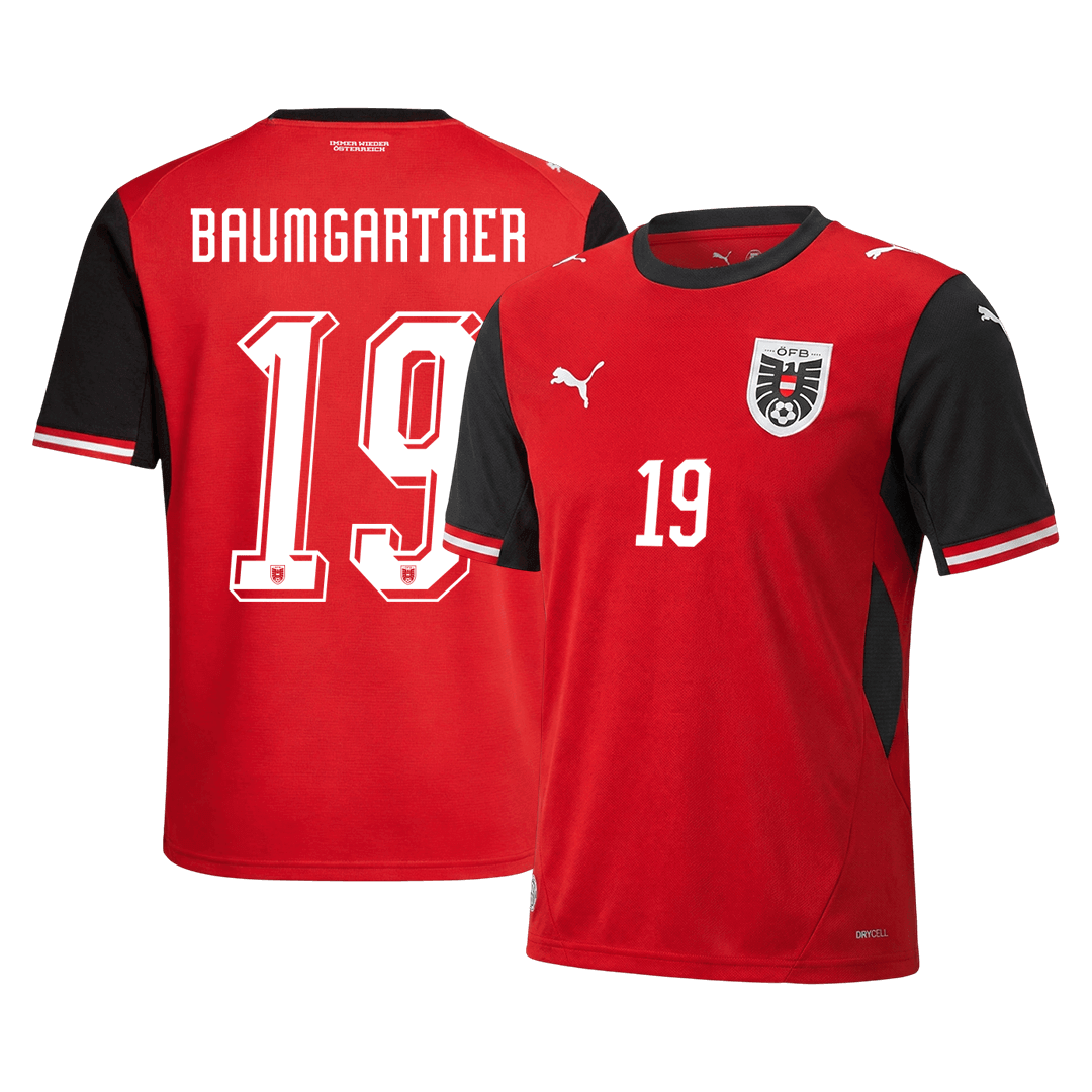 Österreich Heimtrikot 2026 Fan-Version BAUMGARTNER #19