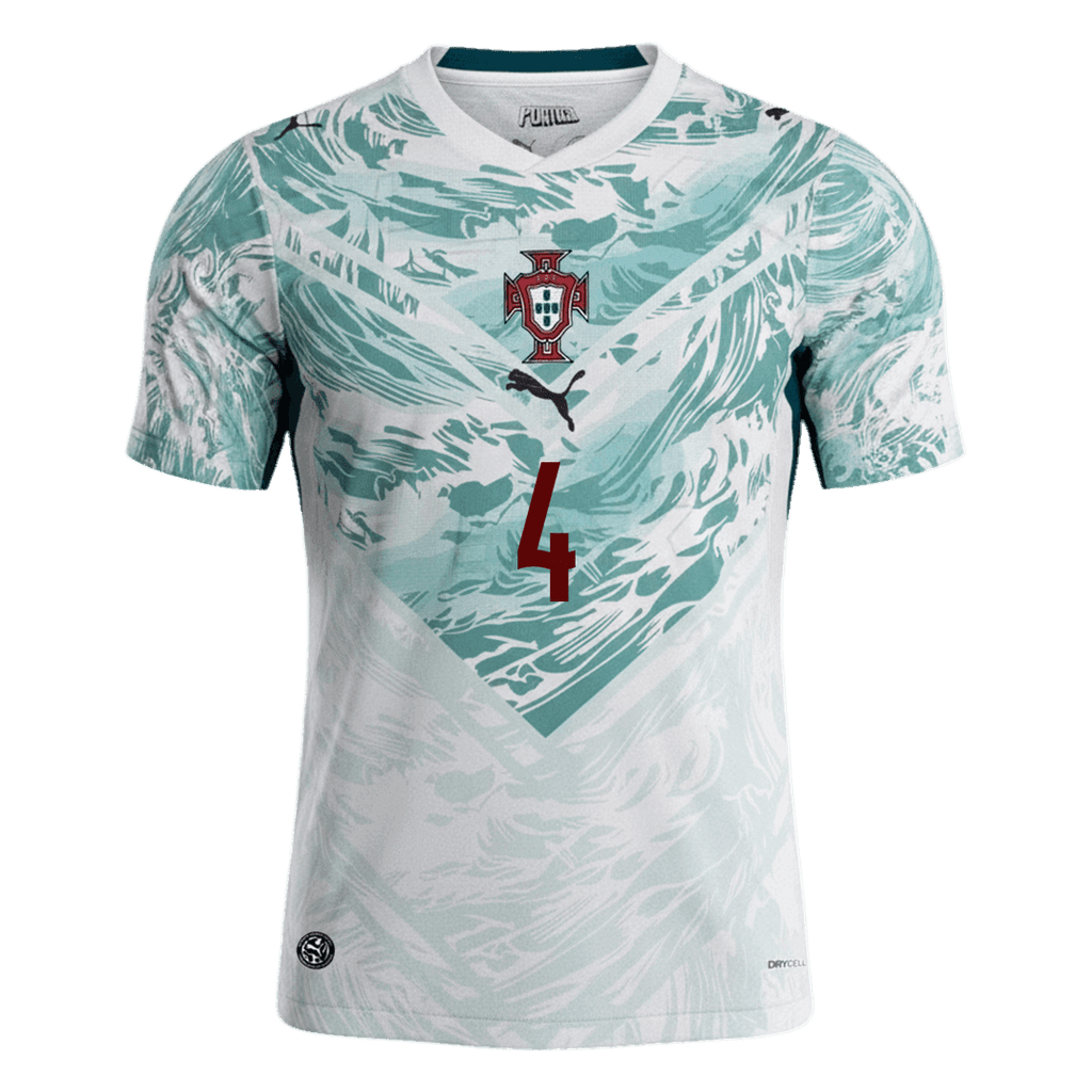 Portugal Auswärtstrikot 2026 Fan-Version RÚBEN DIAS #4