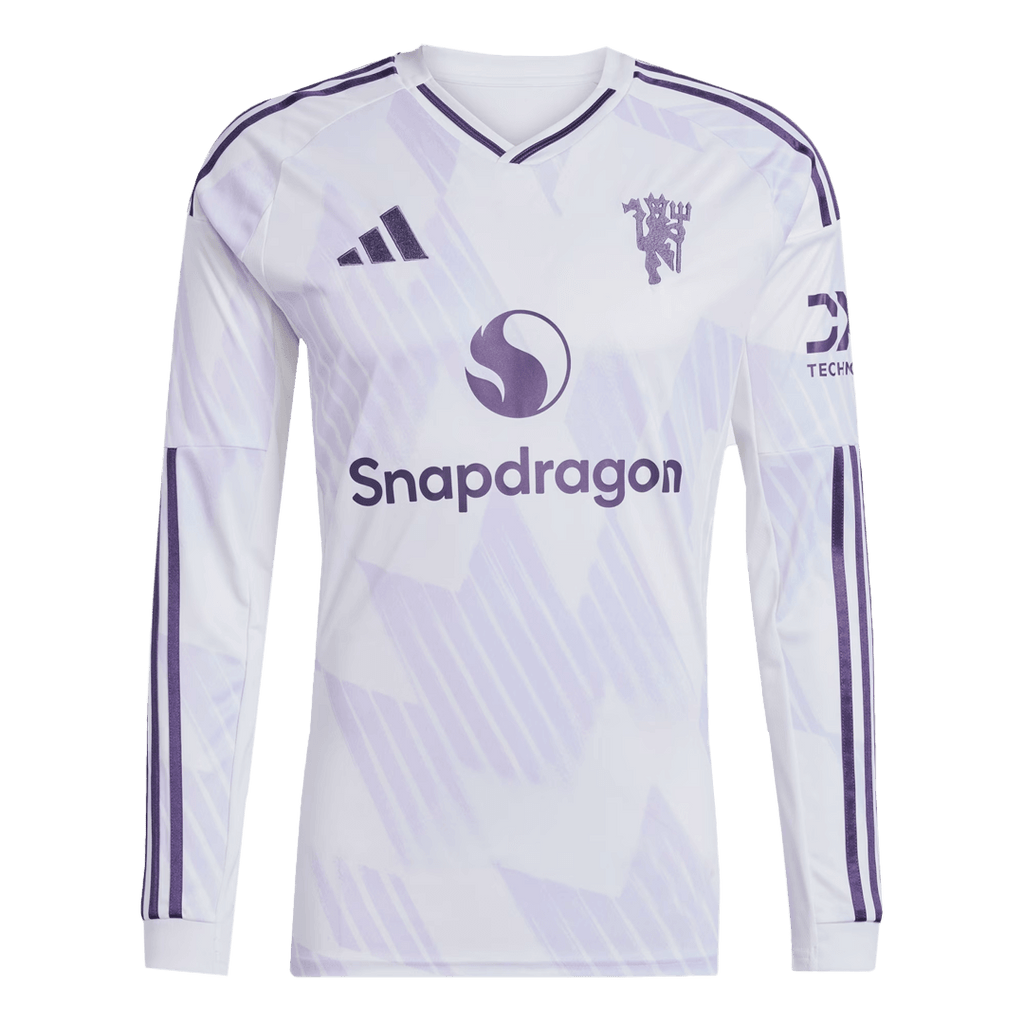 Manchester United Auswärtstrikot Langarm 2025/26 Fan-Version