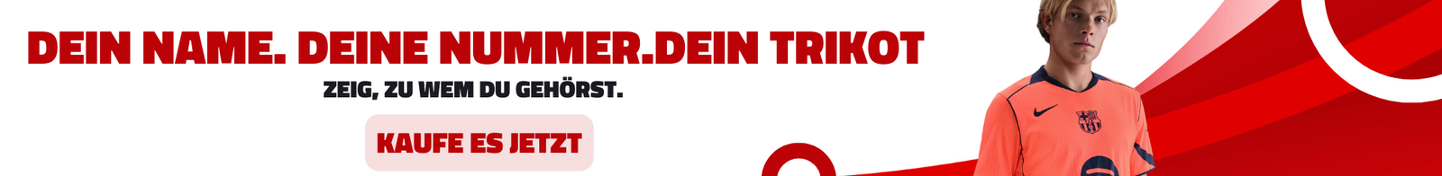 Dein Name. Deine Nummer.Dein Trikot