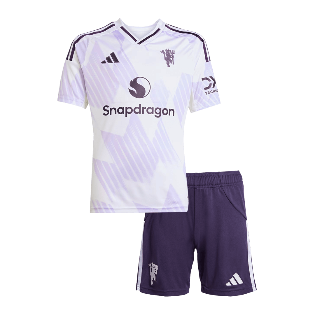 Manchester United Kinder Auswärtstrikot 2-teilig Set 2025/26