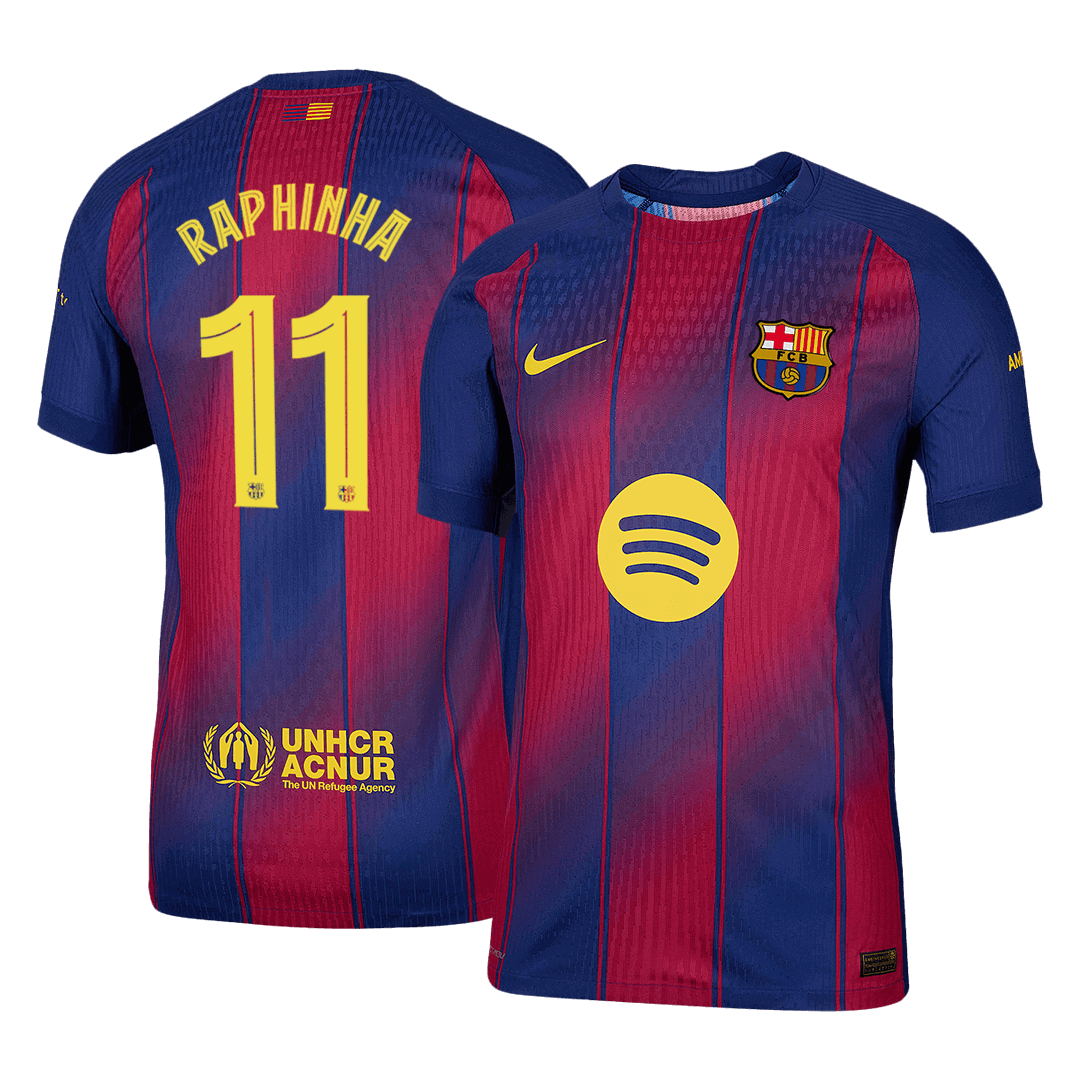 Barcelona Heimtrikot 2025/26 Spieler-Version RAPHINHA #11 UCL