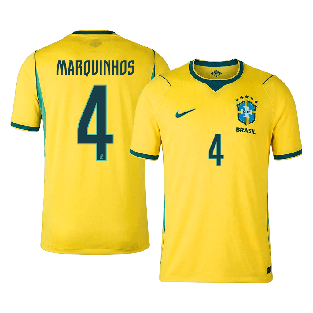 Brazil Heimtrikot 2026 Fan-Version MARQUINHOS #4