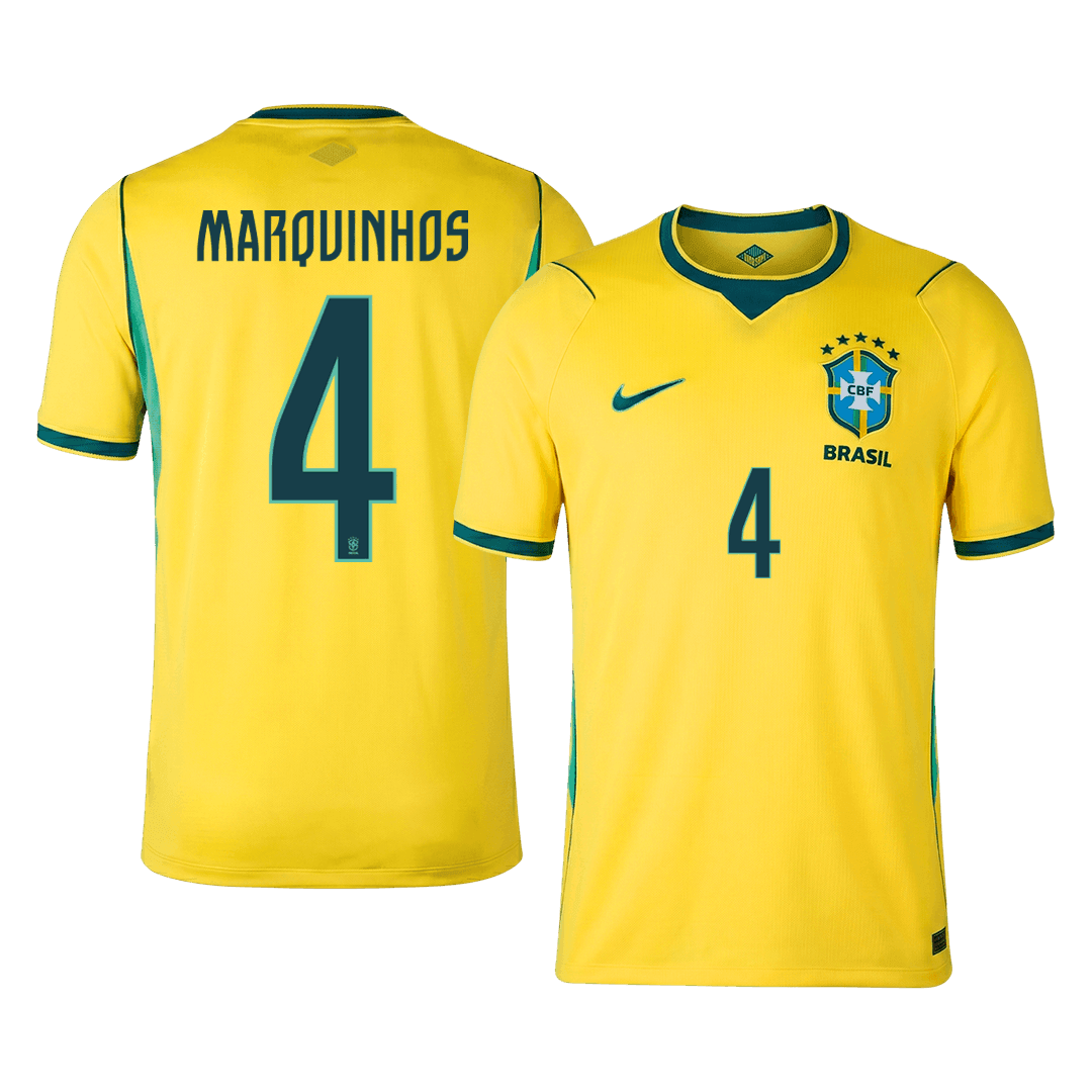 Brazil Heimtrikot 2026 Fan-Version MARQUINHOS #4