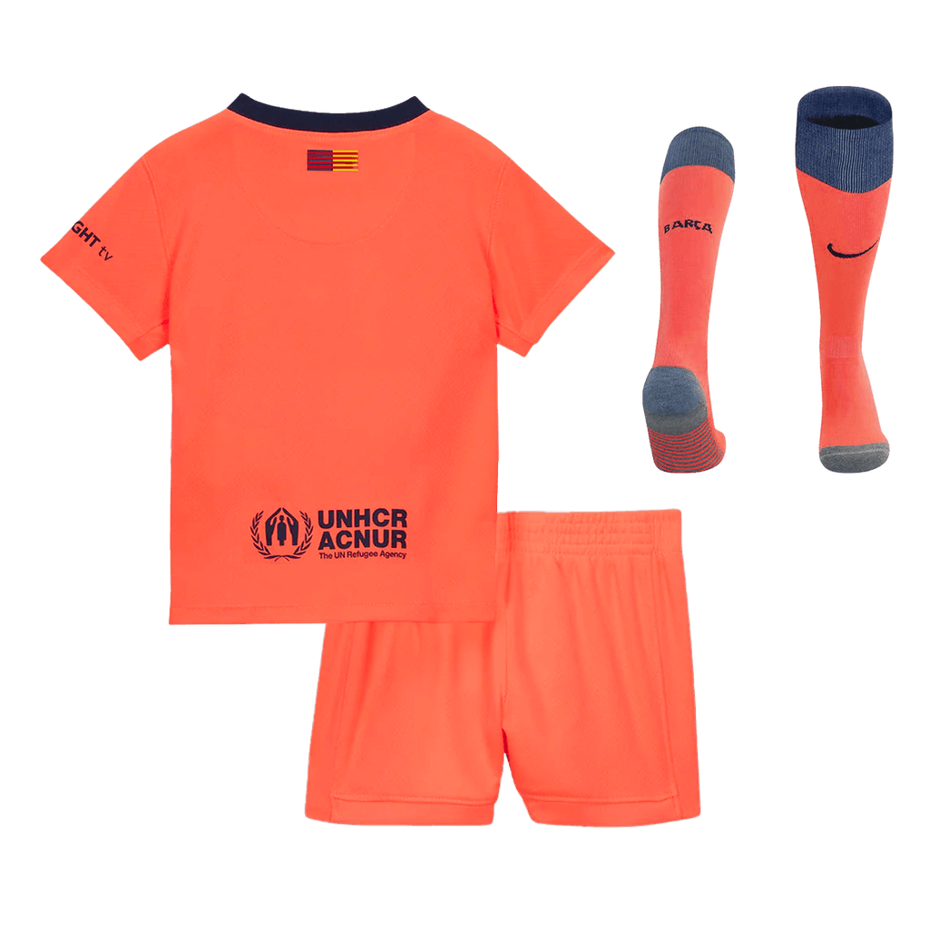 Barcelona Kinder Ausweichtrikot 3-teilig Set 2025/26