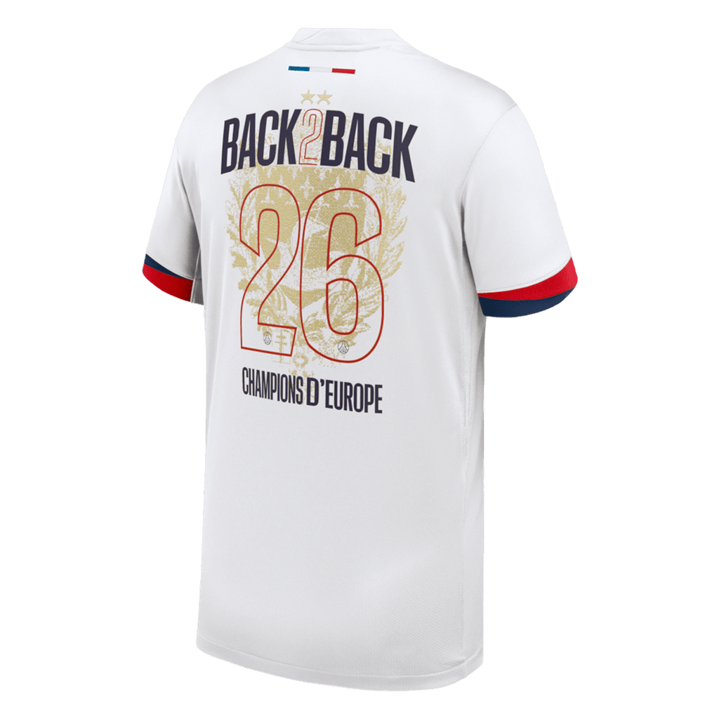 PSG Auswärtstrikot 2024/26 Fan-Version Champions of Europe #26