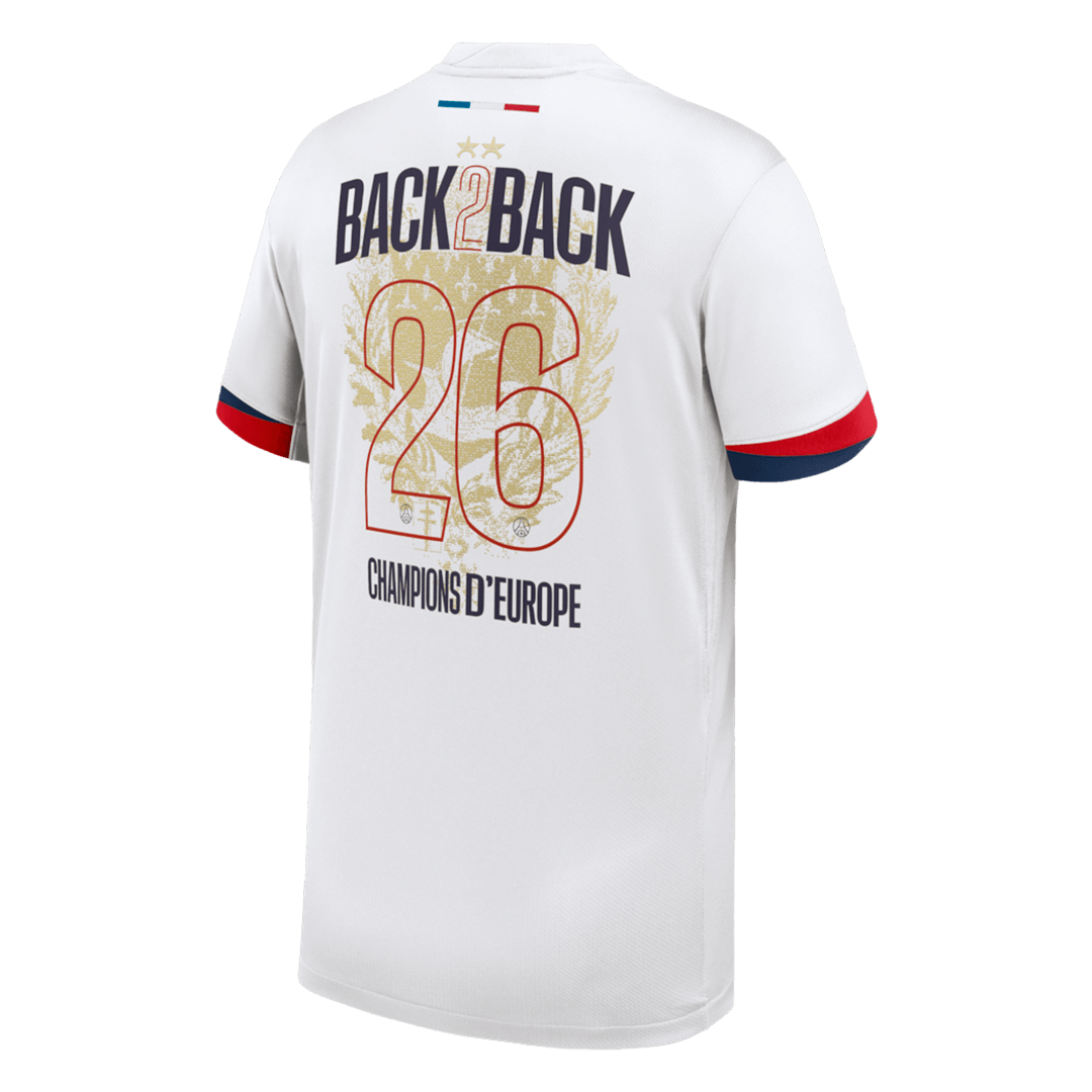 PSG Auswärtstrikot 2024/26 Fan-Version Champions of Europe #26