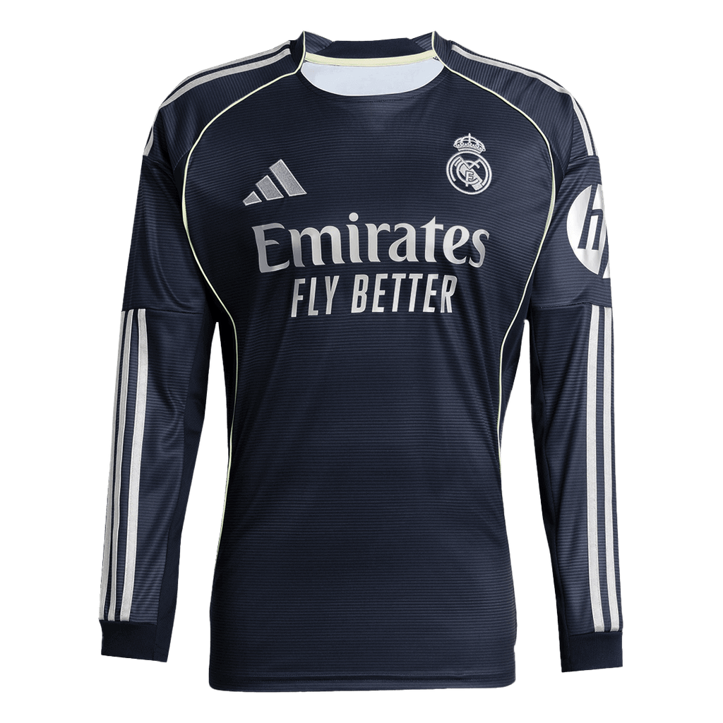 Real Madrid Auswärtstrikot Langarm 2025/26 Fan-Version