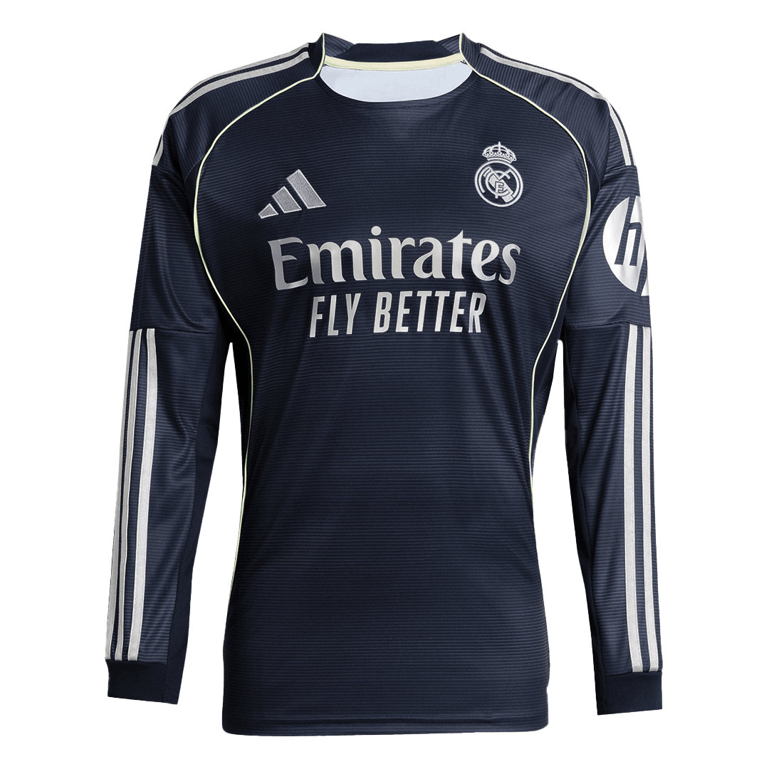 Real Madrid Auswärtstrikot Langarm 2025/26 Fan-Version