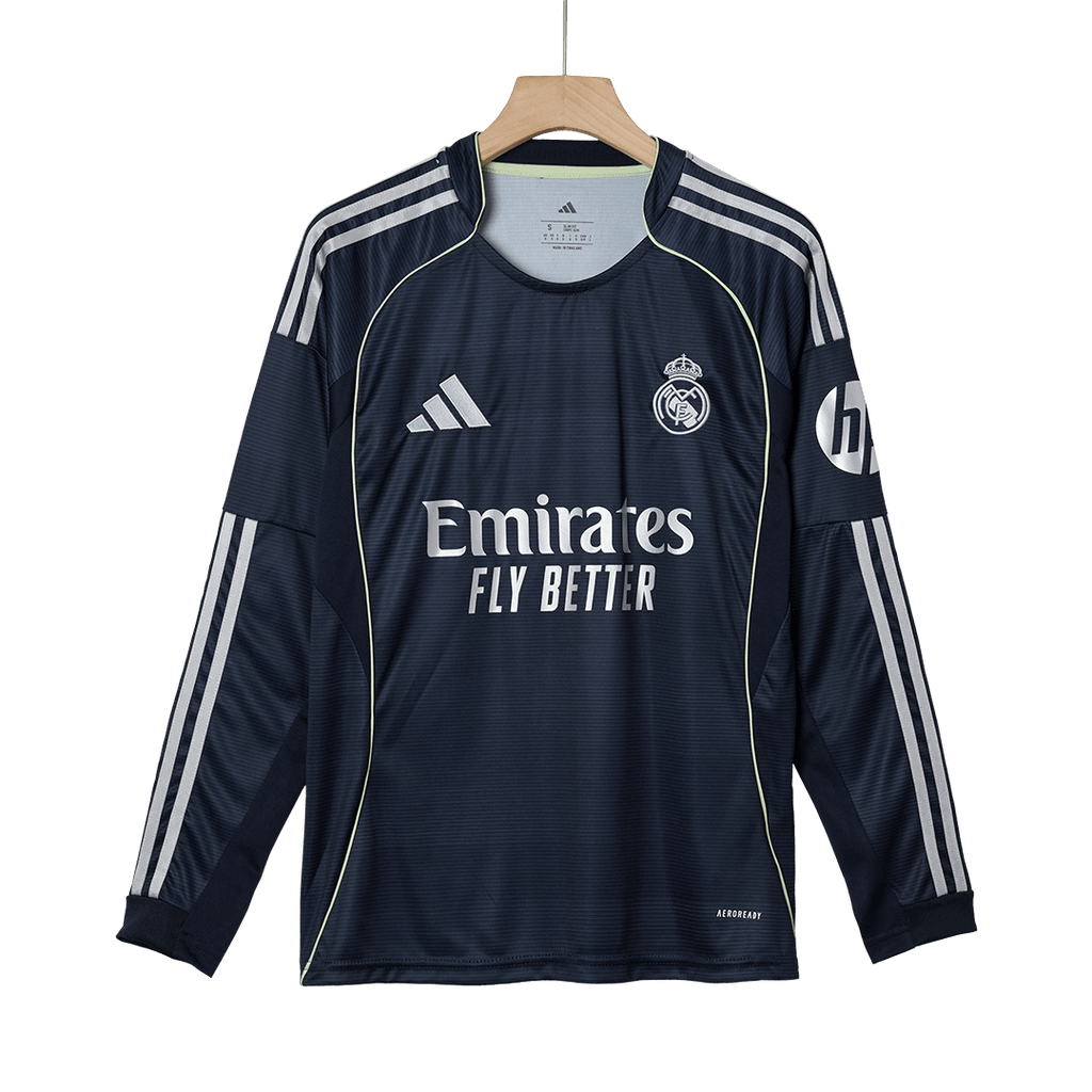 Real Madrid Auswärtstrikot Langarm 2025/26 Fan-Version