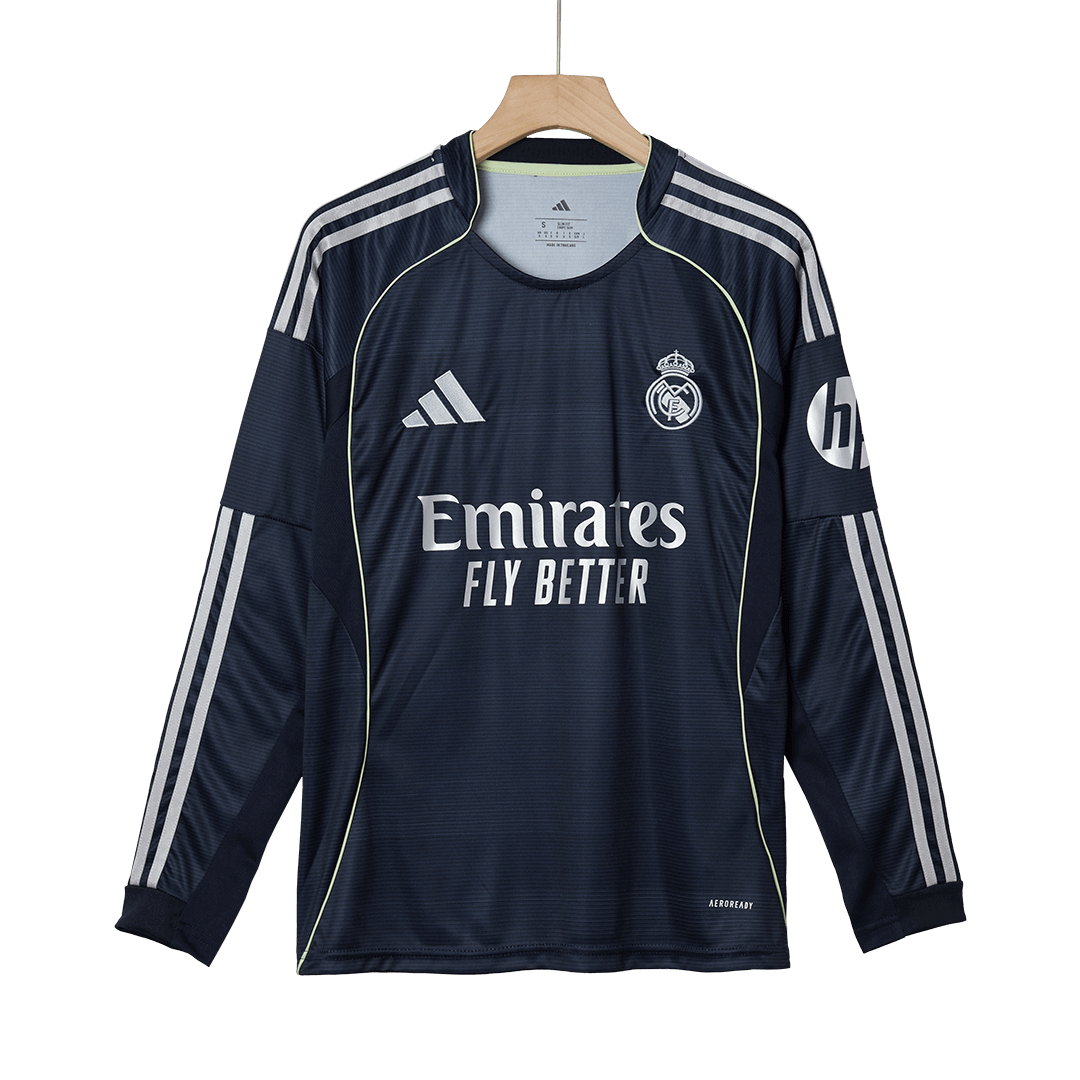 Real Madrid Auswärtstrikot Langarm 2025/26 Fan-Version
