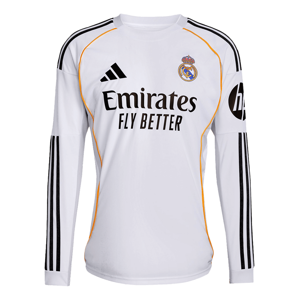 Real Madrid Heimtrikot Langarm 2025/26 Fan-Version