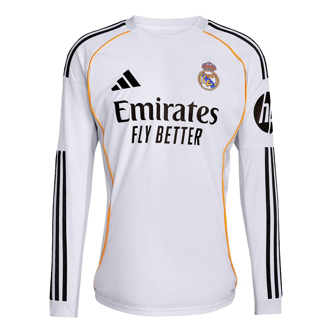 Real Madrid Heimtrikot Langarm 2025/26 Fan-Version