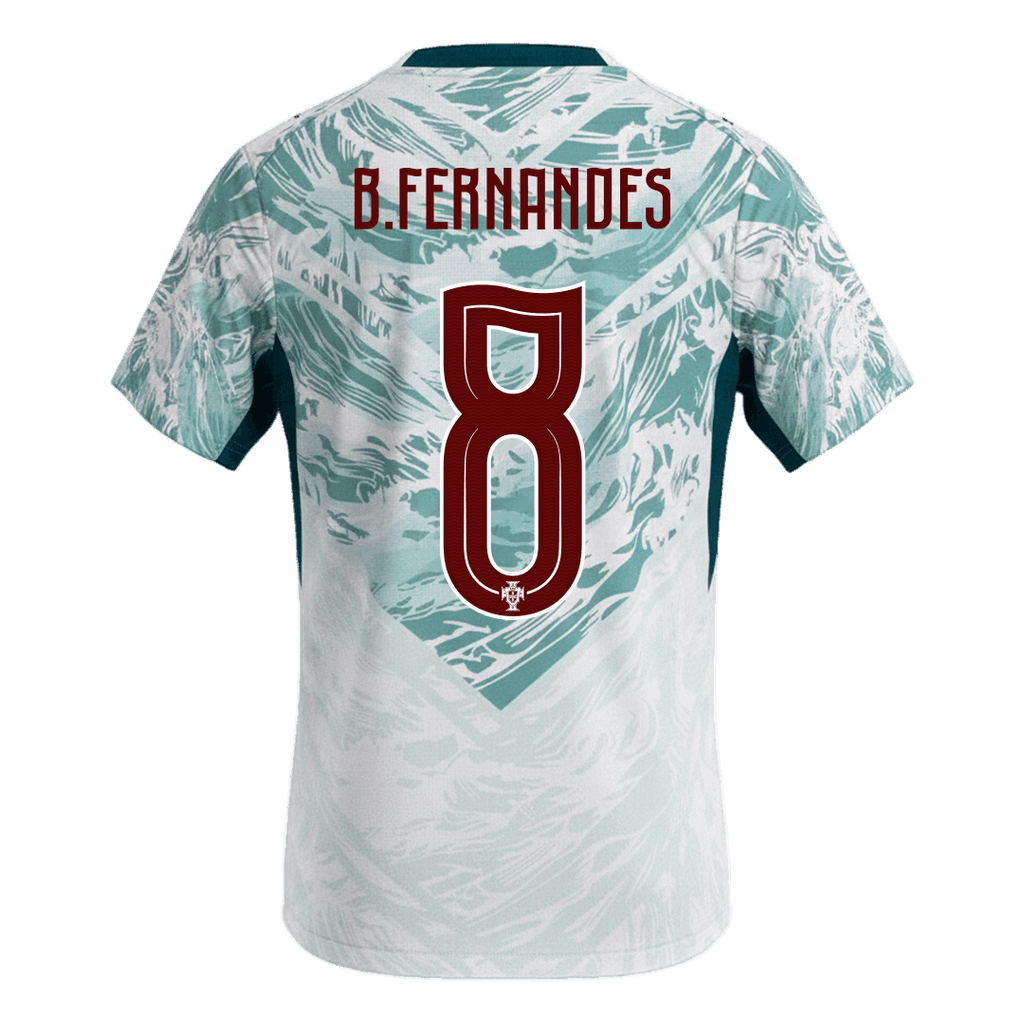 Portugal Auswärtstrikot 2026 Fan-Version B.FERNANDES #8