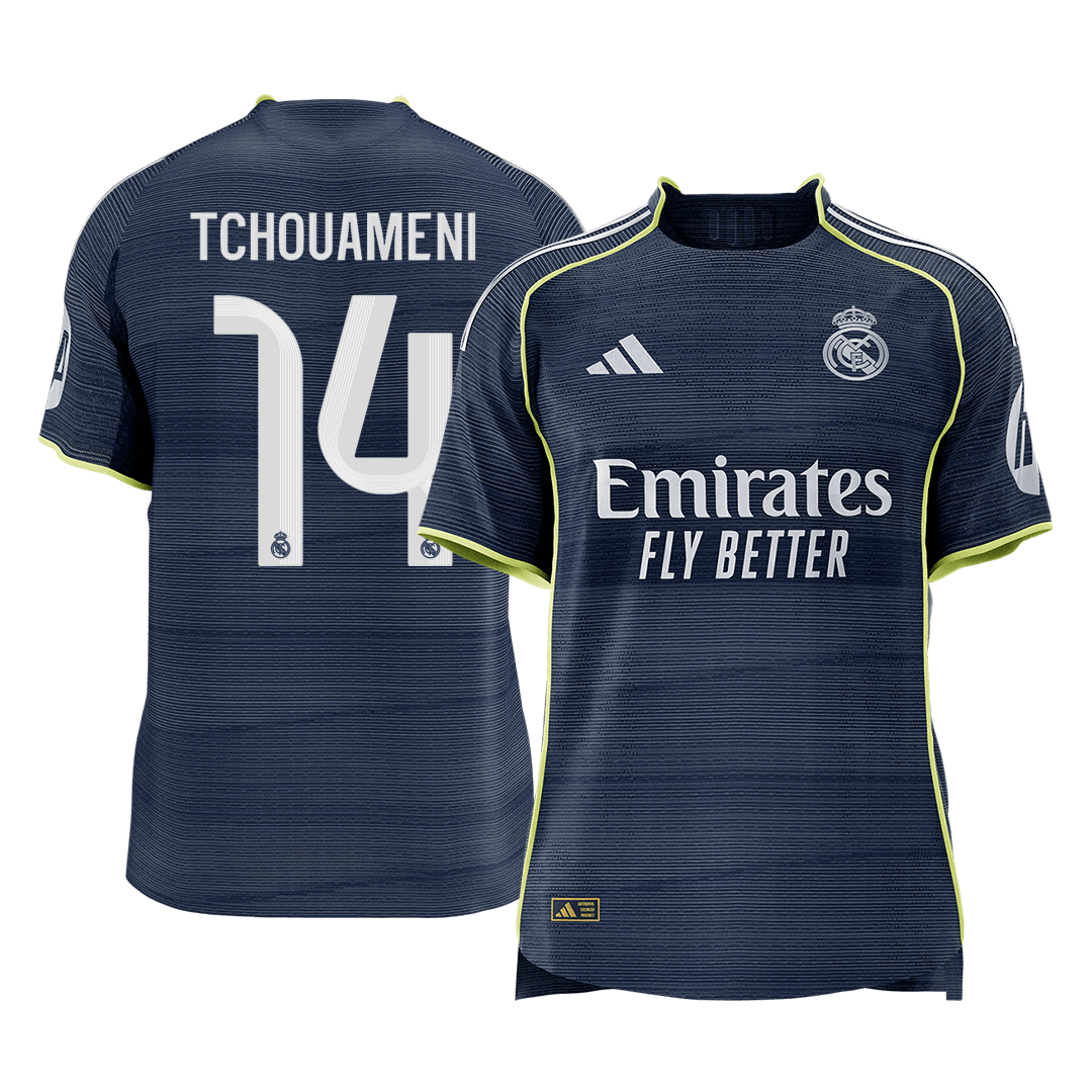 Real Madrid Auswärtstrikot 2025/26 Spieler-Version TCHOUAMENI #14