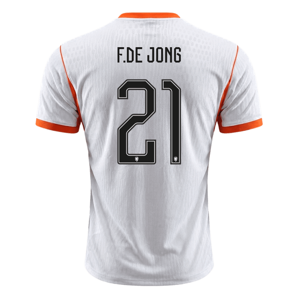 Netherlands Auswärtstrikot 2026 Spieler-Version F.DE JONG #21
