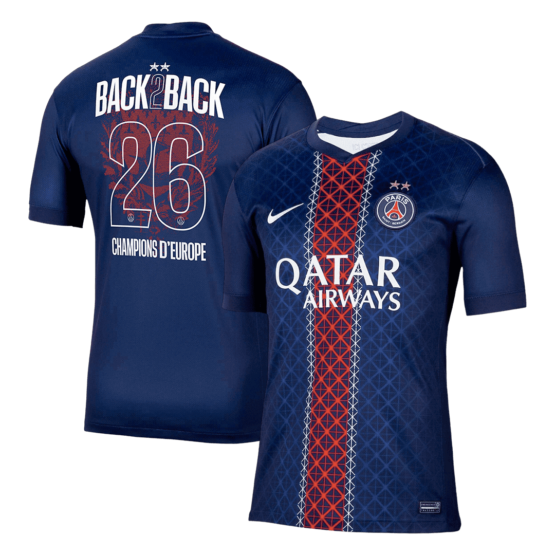 PSG Heimtrikot 2025/26 Fan-Version Champions of Europe #26