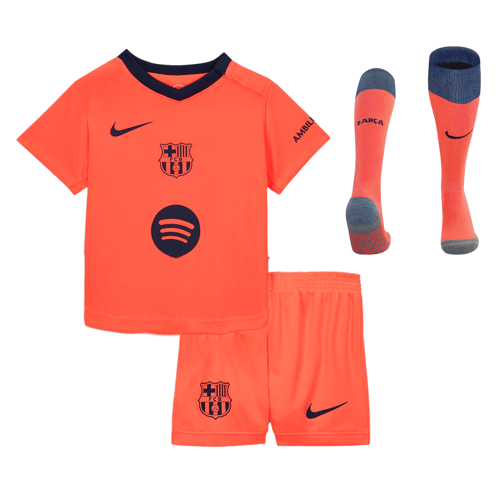 Barcelona Kinder Ausweichtrikot 3-teilig Set 2025/26