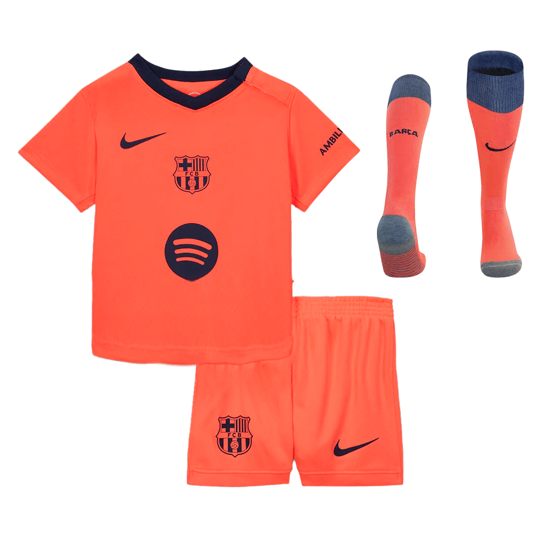 Barcelona Kinder Ausweichtrikot 3-teilig Set 2025/26