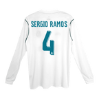 Real Madrid Retro Heimtrikot Langarm 2017/18 SERGIO RAMOS #4