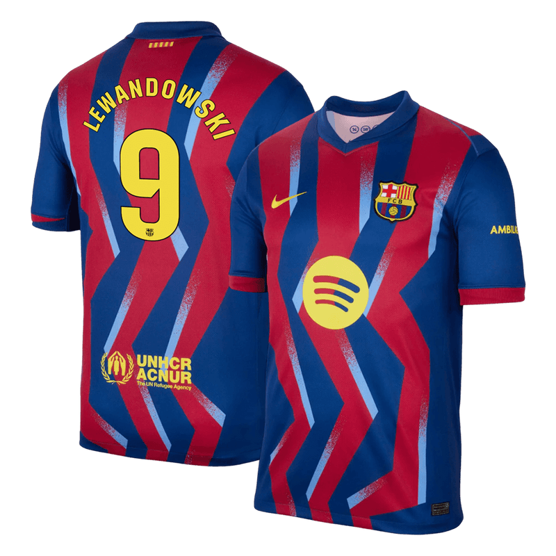 LEWANDOWSKI #9 Herren Barcelona Vierter Auswärts Fußballtrikot 2025/26