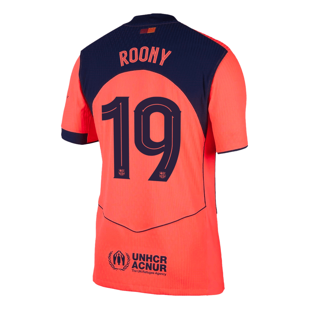 Barcelona Ausweichtrikot 2025/26 Spieler-Version ROONY #19 UCL