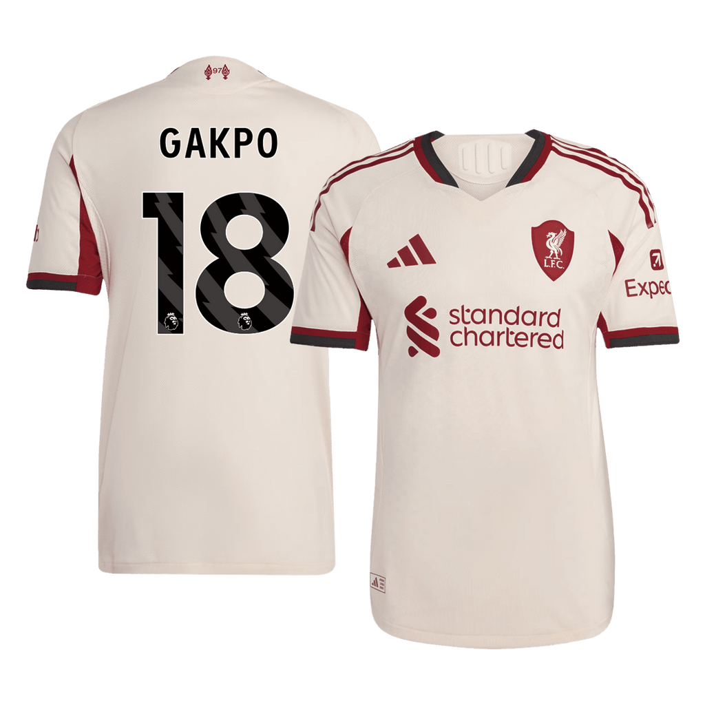 Liverpool Auswärtstrikot 2025/26 Spieler-Version GAKPO #18