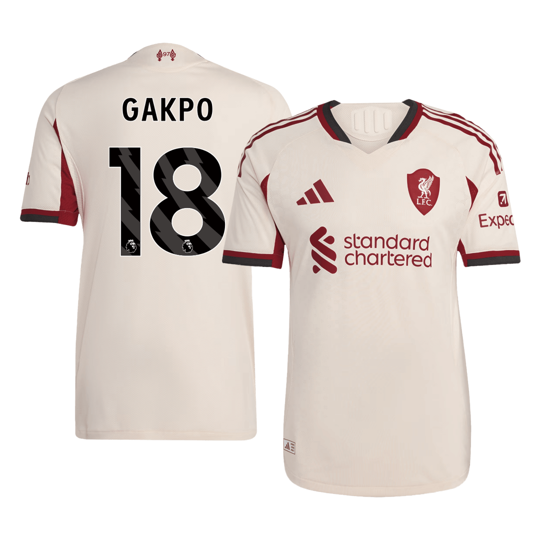 Liverpool Auswärtstrikot 2025/26 Spieler-Version GAKPO #18