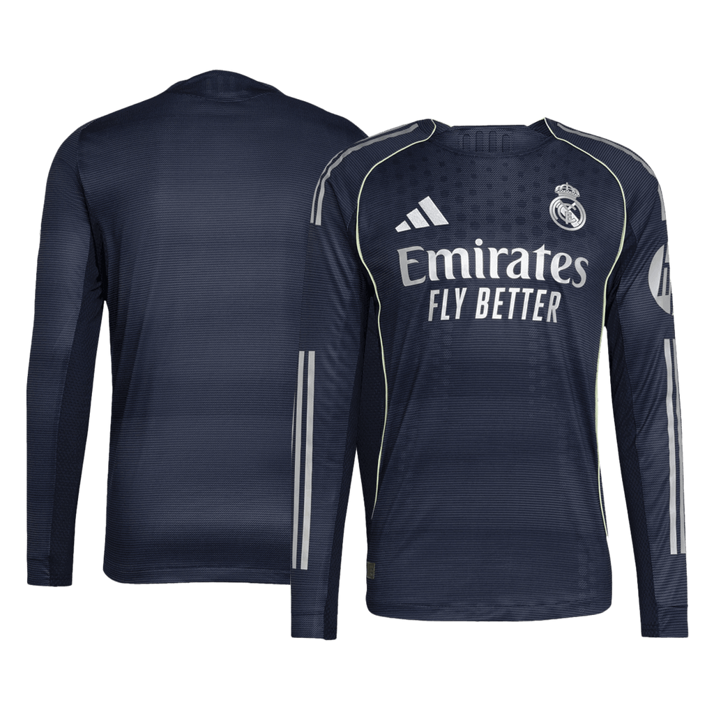 Real Madrid Auswärtstrikot Langarm 2025/26 Spieler-Version