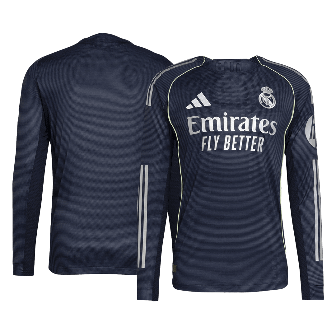 Real Madrid Auswärtstrikot Langarm 2025/26 Spieler-Version